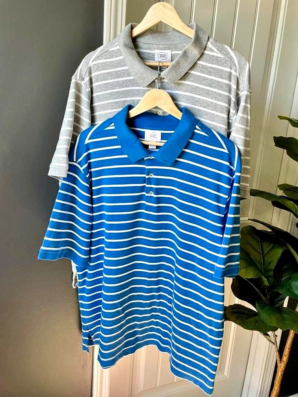 berkley jensen Men's Striped Pima Cotton Polos Lot of 2 Men’s Size XXL